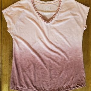 Sonoma medium pink faded short sleeve shirt